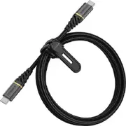 OTTERBOX USB-C To USB-C 1 Meter Fast Charge USB 2.0 / USB PDCable - Premium - Glamour Black USB C To USB C - Proven rugged, tough