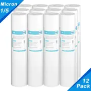 12 Pack 1/5 Micron 20"x4.5" Sediment Water Filter Whole House Big Blue Cartridge