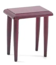 Dollhouse Miniatures 1:12 Scale Side Table, Mahogany #CLA10303