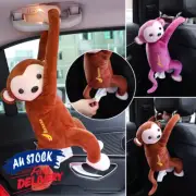 Tissue Box Cartoon Hanging Animal Paper Holder Monkey Car Decor Napkin Cover