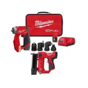 Milwaukee 4-in-1 Installation Drill Driver Kit 3/8" 12V Cordless+23-G Pin Nailer