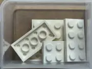 LEGO Parts - White Plate 2 x 4 - No 3020 - QTY 5