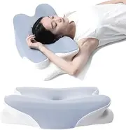 Gadivon Contoured Support Memory Foam Pillow, Cervical Neck Pillows for Neck and Shoulder Pain Relief, Ergonomic Orthopedic Bed Pillow for Side Sleepers, Back and Stomach Sleepers, Waves