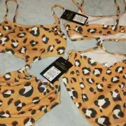 Girls Size Med 7-8 Swimsuits. Panda Paw Prints. Art Class. New Lot Of 2.