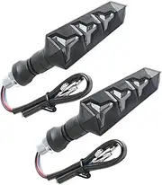 LED Indicator Blinkers Amber Lamp Accessories Motorcycle LED Turn Signals Flowing Water Blinker Flashing Lights Bendable Motorcycle Tail Flasher(2PCS)