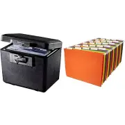 SentrySafe Fireproof Safe Box with Key Lock, Safe for Files and Documents, 0....