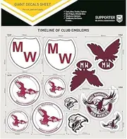 NRL Giant Decal Sheet - Manly Sea Eagles - Timeline of Club Logos - Stickers