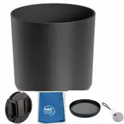 A&R Bayonet Lens Hood For Nikon AF VR NIKKOR 80-400mm 4.5-5.6D ED + Filter HB-24