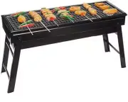 Charcoal Grill BBQ Barbecue Portable BBQ Grill Stainless Steel Kabab Grill Foldi