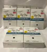 DAISO Soft Light weight Paper Clay White Set of 5! Made in Japan!