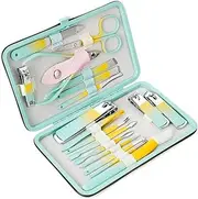 Nail Clippers Set 18 Pieces Manicure Care Nail Scissors Set Home Manicure Tools Suitable for Travel and Beauty Portable Travel Beauty Kit