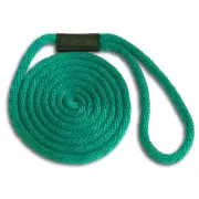 3/8 x 15ft Pre-spliced Solid Braid Dock Line Teal