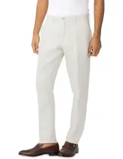 [Van Heusen] Slim Herringbone Linen Suit Pant in White