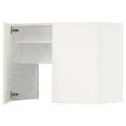 METOD wall cb f extr hood w shlf/door, white/Veddinge white, 80x60 cm