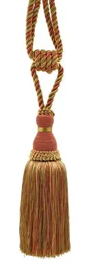 DÉCOPRO Tassel Tieback, Style# TBH8, Color# 07H - Rust Medley Orange [Set of 4]