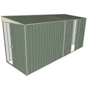 Build-a-Shed 1.5 x 4.5 x 2m Sliding Door Tunnel Shed with 1 Sliding Side Door - Green