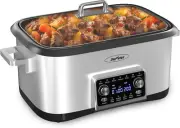 8 Quart Slow Cooker Roaster Oven, 12 in 1 Programmable Multi-Cooker Food Warmer