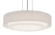 AFX SAP1614LAJUD Sanibel 16"W LED Pendant - Satin Nickel / Linen White