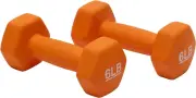 NEW 6 LB-Neoprene Coated Hexagon Workout Dumbbell Hand Weight