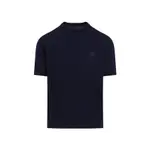 [Etro] Etro-Blue Cotton Fine Jersey T-Shirt With Decorative Linking-Uomo S STAND