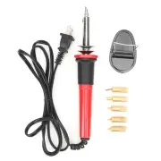 (US 110V)7 Pcs Wood Burning Kit Electric Pyrography Pen Variable Temperature