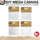 Heyeam [4PK] Assorted Shapes DIY Mesh Canvas, Can Embroider Beautiful Patterns