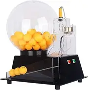 Electric Lottery Machine, Automatic Lottery Drawing Machine, Including Acrylic Bingo Cage, 60Pcs Ball, Lucky Ball Number Selector, Great for Large Groups, Parties, Shopping Malls Black