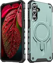 Back Case Cover Compatible with Samsung Galaxy A15 Case, Classic Hybrid Magnetic Mobile Phone Case,Slim Shockproof Standard Drop Protection Shell Cover, Scratch-Resistant Back Protective Case(Green1)