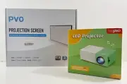 PVO 300 Pro Mini LED Portable Kids Projector & 16:9 Screen ,Indoor/Outdoor