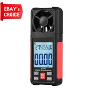 Handheld Digital Anemometer Wind Speed Temp Humidity Gauge Backlit LCD HT605
