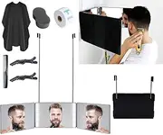 3 Way Mirror | Trifold Mirror for Self Hair Cutting and Styling | DIY Haircut Tool to Cut, Trim, or Shave Your Head and Neckline at Home | Adjustable, Portable, Hands-Free | Haircut Artifact (With LED)