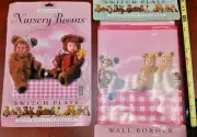 ANNE GEDDES Nursery WALL Paper LIGHT SWITCH COVERS teddy Dresser Drawer Pull LOT