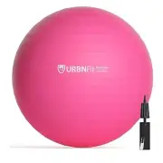 URBNFit, Exercise Ball Kit, Pink Anti burst 600lb support yoga birth core