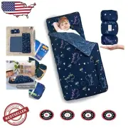 Portable and Washable Toddler Nap Mat with Fluffy Pillow - Perfect for Daycare