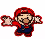 Super Mario Bros patch to sew jacket nintendo video game NES emblem logo fly vtg
