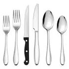 72-Piece Silverware Set with Steak Knives, Stainless Steel Flatware Cutlery S...