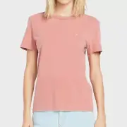 VOLCOM - Womens Solid Stone T-Shirt - Mauve Rose - Casual Short Sleeve Tee