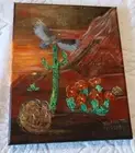Vulture In The Dessert, 8x10 Painting