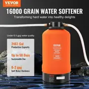 RV Water Softener, 16,000 Grain Portable Water Softener, with 3/4" Brass Fittings and 42" Hose, Soften Hard Water Filter System for RVs, Trailers, Boats, Mobile Car Washing, Pressure Washing