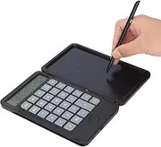 Calculator with Notepad, Portable Desk Calculator with Writing Pad, 6.5in LCD Display, Rechargeable Scientific Calculator for Office, Business and Home (Black)
