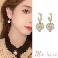 在飛比找momo購物網優惠-【MISS KOREA】韓國設計S925銀針法式復古愛心浪漫