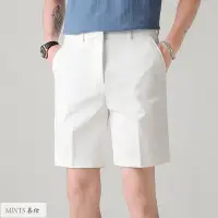在飛比找Yahoo!奇摩拍賣優惠-冰絲 彈力 西裝五分褲 男士寬鬆西裝褲  男生夏季薄款素色西