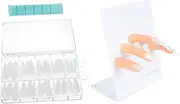 NOLITOY Nail Art Display Board 1set Moveable Manicure Fake Fingers Easy to Use Manicure Practice Tool
