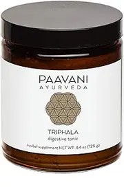 PAAVANI Ayurveda - Triphala Digestive Tonic - Organic Ingredients - Detoxification - Elimination - Rejuvenation - Ayurveda Herb, 9 oz Jar