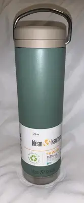 Klean Kanteen 20 fl oz Insulated Wide Mouth Water Bottle Twist Cap Sea Spray New