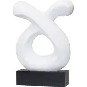 Harp and Finial HFA51274DS Taurus Matte White and Matte Black Statue