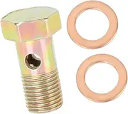 M10x1.0mm Metric Thread Banjo Bolts Brake Fitting Adapter with 2pcs M10 Washers Auto Replacement Parts
