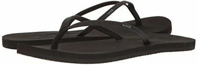 Woman Reef Bliss Nights Flip Flops Sandal Vegan Leather RF0A2U1J Color Black New