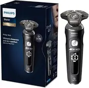 Philips Shaver Series 9000 Prestige Wet & Dry Electric Shaver with SkinIQ Technology, NanoTech Dual Precision Blades, Hydro SkinGlide Coating and Ultraflex Suspension System, Black, SP9830/26