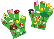 TWTCZOZ Set of 2 Animal Finger Puppets for Kids Storytelling Activities, Insect Theme